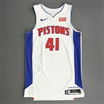 Bey, Saddiq<br>White Association Edition - Worn 1/8/21<br>Detroit Pistons 2020-21<br>#41 Size: 46+4