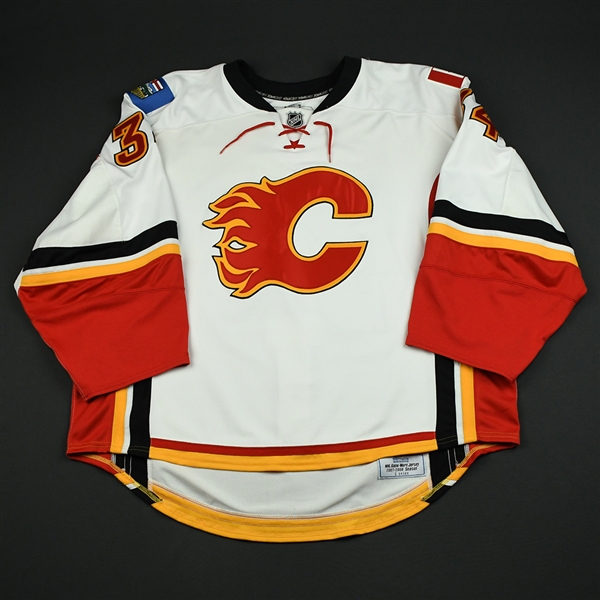 Kiprusoff, Miikka<br>White Set 2 Game Issued (RBK 1.0)<br>Calgary Flames 2007-08<br>#34 Size: 60G