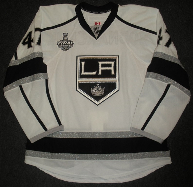 Bodnarchuk, Andrew<br>White  - Stanley Cup Final Set 1 - Game-Issued<br>Los Angeles Kings 2013-14<br>#47 Size: 56