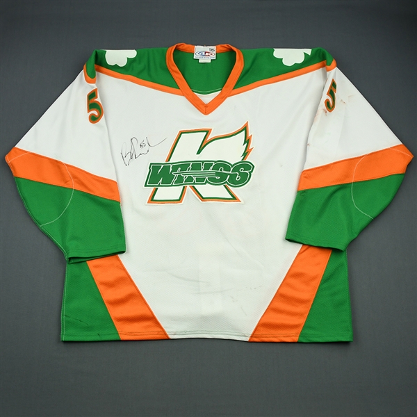 Rumble, Brent * <br>St. Patricks Day - Autographed<br>Kalamazoo Wings 2003-04<br>#5 Size: XXL