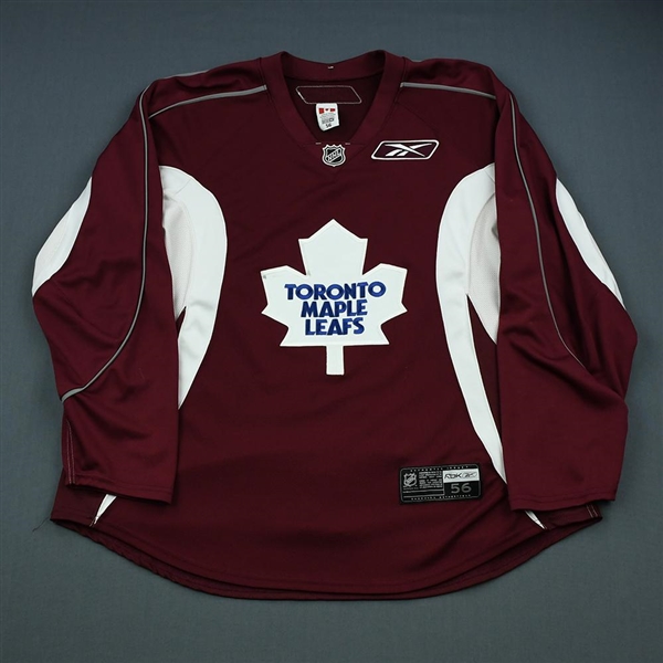 Reebok<br>Burgundy Practice Jersey<br>Toronto Maple Leafs 2009-10<br>#N/A Size: 56