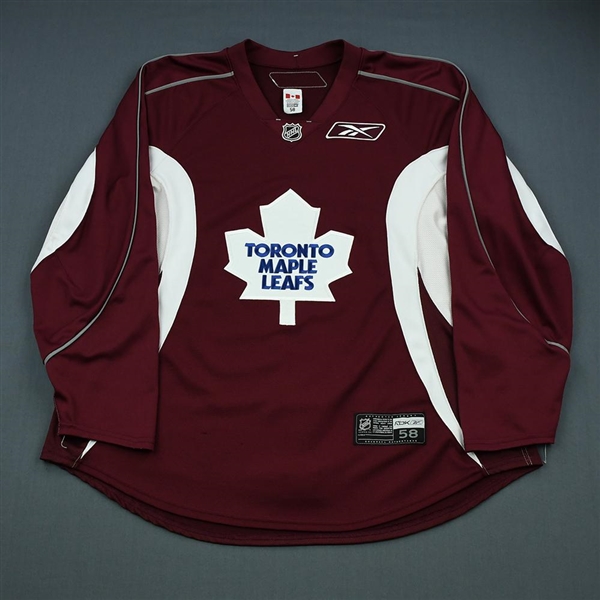 Reebok<br>Burgundy Practice Jersey<br>Toronto Maple Leafs 2009-10<br>#N/A Size: 58