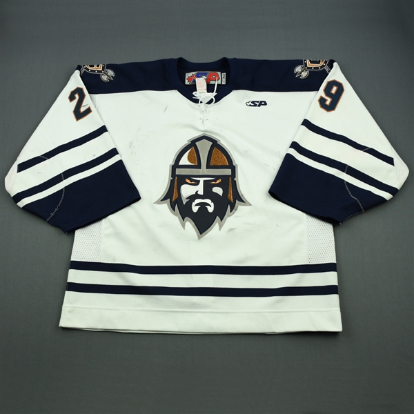 Riopel, Nic<br>White Set 1<br>Greenville Road Warriors 2011-12<br>#29 Size: 58G