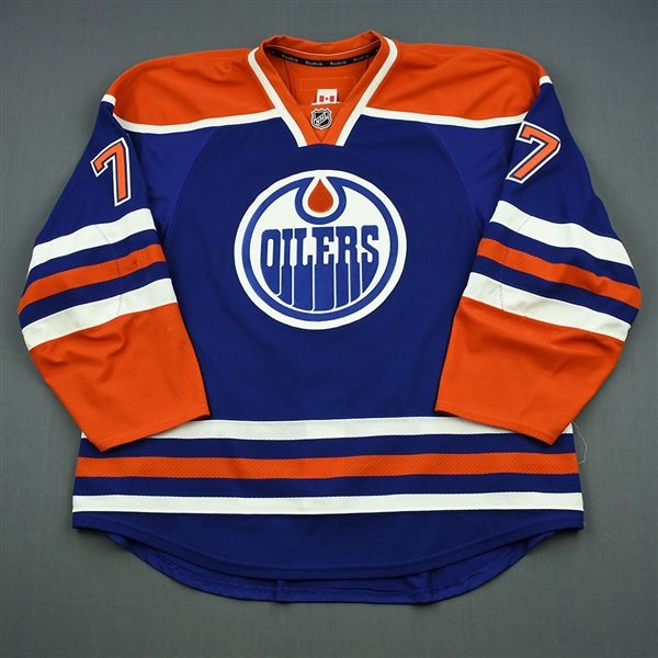 Belov, Anton<br>Blue Retro Set 1, NHL Debut<br>Edmonton Oilers 2013-14<br>#77 Size: 58+