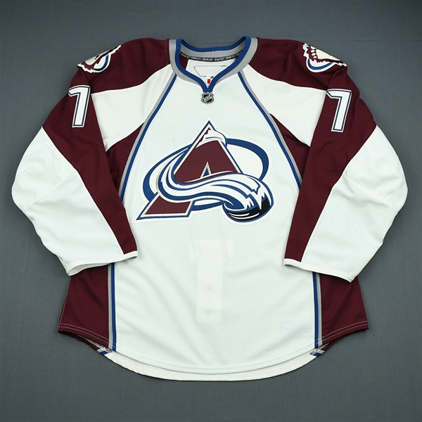 Hensick, T.J.<br>White Set 3 - Game-Issued (GI)<br>Colorado Avalanche 2009-10<br>#7 Size: 54
