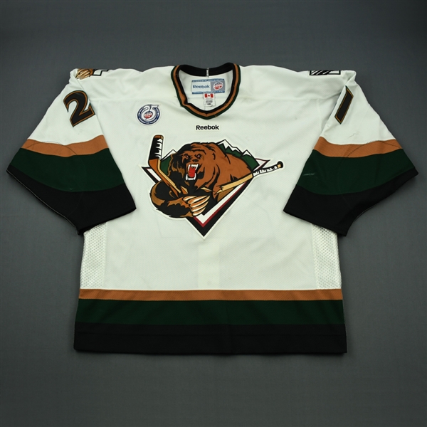 Maxwell, Tommy<br>White Set 1<br>Utah Grizzlies 2012-13<br>#21 Size: 56