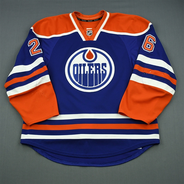 Arcobello, Mark<br>Blue Retro Set 2<br>Edmonton Oilers 2013-14<br>#26 Size: 56