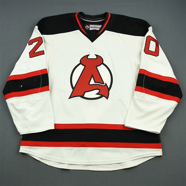 Boucher, Reid<br>White<br>Albany Devils 2012-13<br>#20 Size: 56