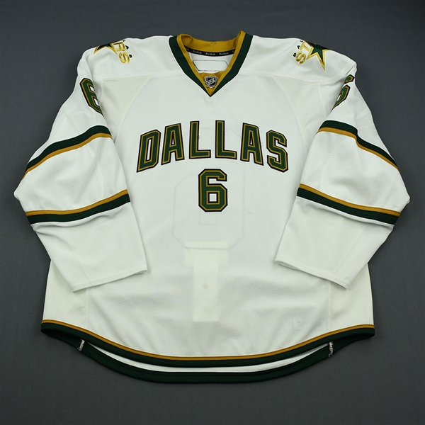 Daley, Trevor<br>White Set 3<br>Dallas Stars 2010-11<br>#6 Size: 58