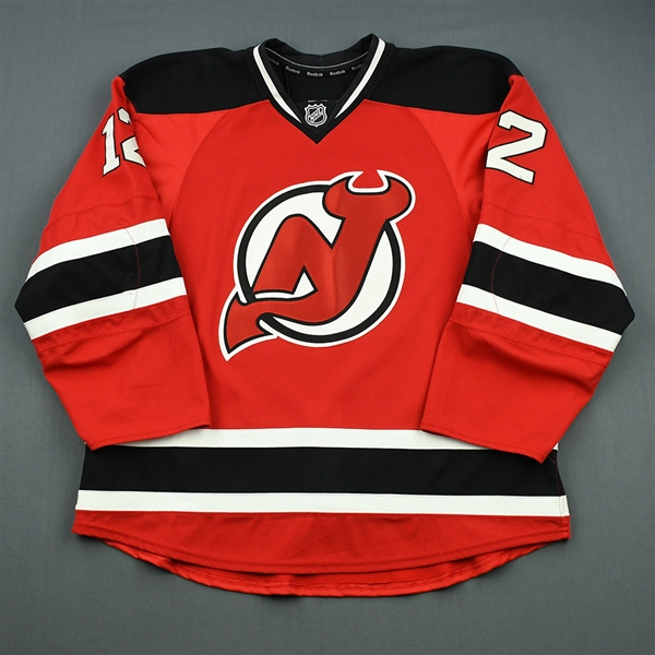 Anderson, Matt<br>Red Set 1 (1st NHL Point)<br>New Jersey Devils 2012-13<br>#12 Size: 56