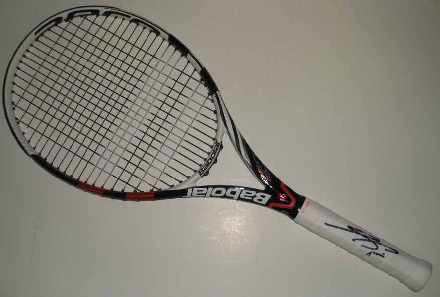 Tsonga, Jo-Wilfried<br>Babolat Racquet, French Open, Un-used, Roland Garros Logo, Autographed<br>French Open 2012<br>