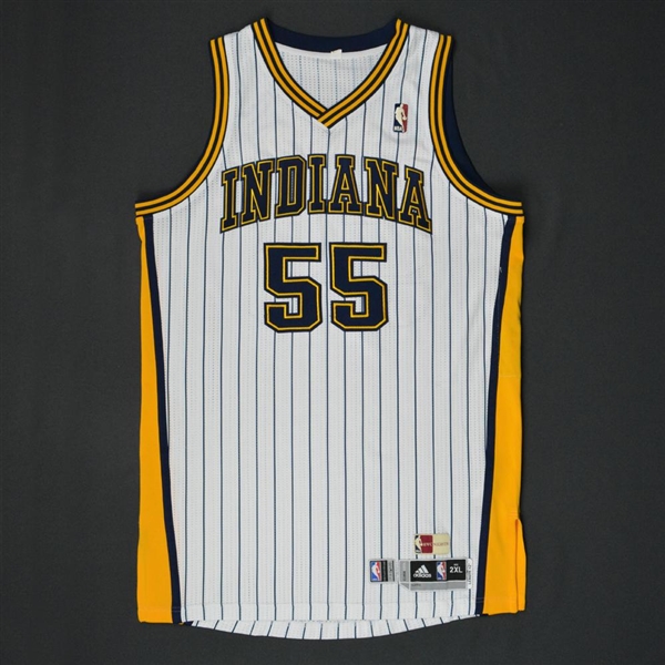 Hibbert, Roy * <br>White Hardwood Classics   - Photo-Matched to 6 Games<br>Indiana Pacers 2012-13<br>#55 Size:XXL