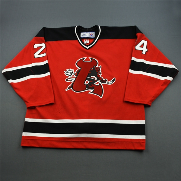 Lacouture, Dan<br>Red Set 2<br>Lowell Devils 2006-07<br>#24 Size: 56