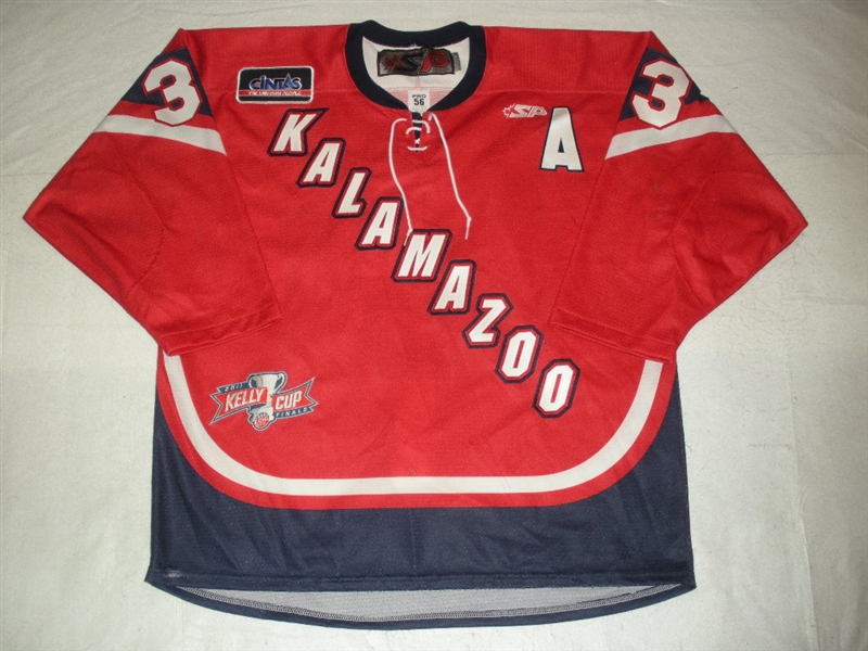 Karlander, Kory<br>Red Kelly Cup Finals - Game 1 & 2<br>Kalamazoo Wings 2010-11<br>#33 Size: 56