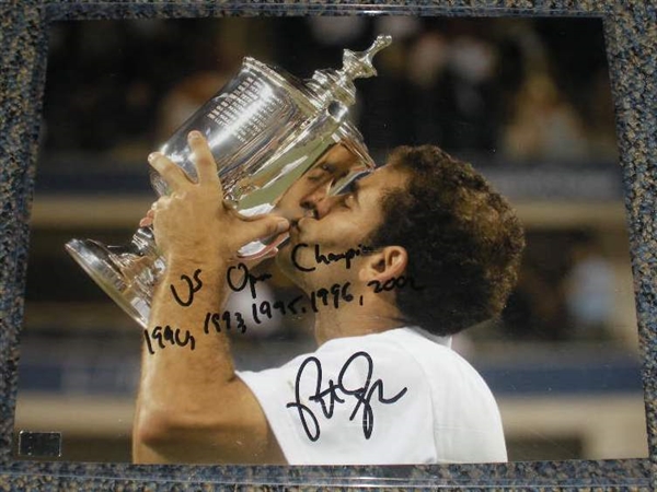 Sampras, Pete<br>Autographed 8x10 with inscription of<br> 2012