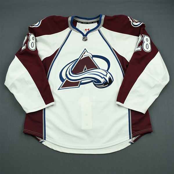 Carey, Paul<br>White Set 1 - Game-Issued (GI)<br>Colorado Avalanche 2012-13<br>#28 Size: 56