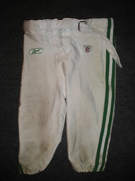 Graham, Brandon<br>1960 White and Kelly Green Throwback Pants<br>Philadelphia Eagles 2010<br>#54 Size: 10-42 Short