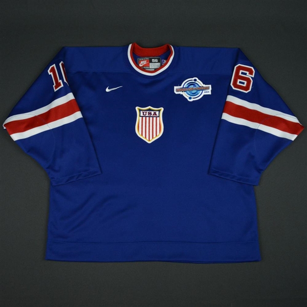 Hull, Brett * <br>1932 Throwback, World Cup of Hockey, Autographed<br>Team USA 2004<br>#16 Size: 56