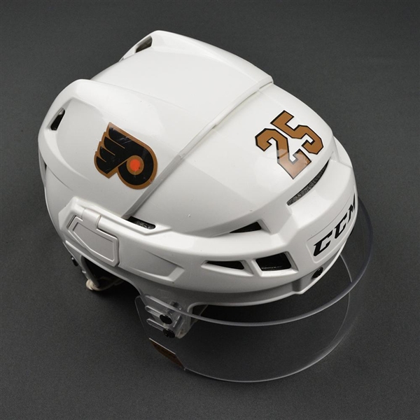 Cousins, Nick<br>Third CCM V10 Helmet w/Shield<br>Philadelphia Flyers 2016-17<br>#25 Size: Small