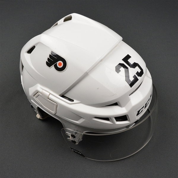 Cousins, Nick<br>White  CCM V10 Helmet<br>Philadelphia Flyers 2016-17<br>#25 Size: Small