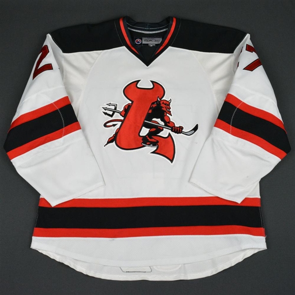 Castonguay, Eric<br>White (RBK 2.0) - CLEARANCE<br>Lowell Devils 2008-10<br>#27 Size: 56
