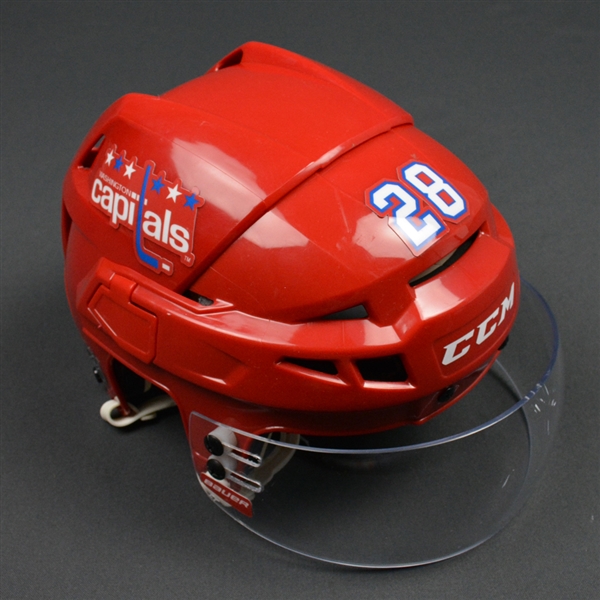 Carey, Paul<br>Red Third, CCM Helmet w/ Bauer Shield<br>Washington Capitals 2015-16<br>#28 