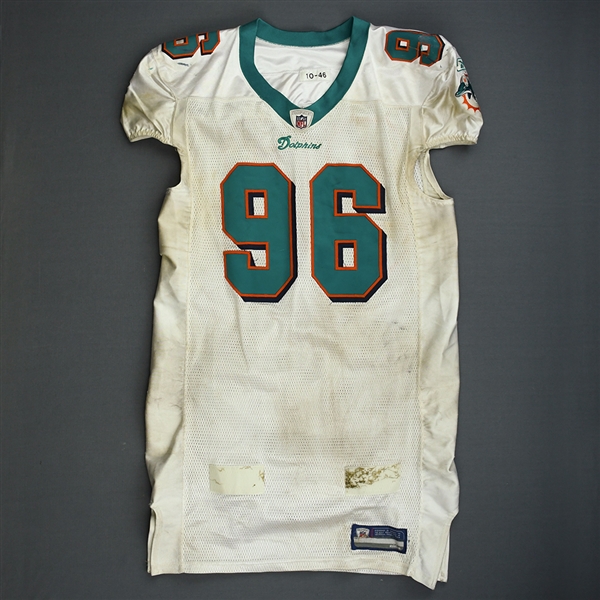 Soliai, Paul * <br>White, Video-Matched<br>Miami Dolphins 2011<br>#96 Size: 46