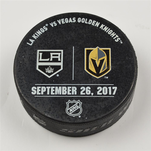 Vegas Golden Knights Warmup Puck<br>September 26, 2017 vs. Los Angeles Kings<br>First Game at T-Mobile Arena - Preseason 2017-18