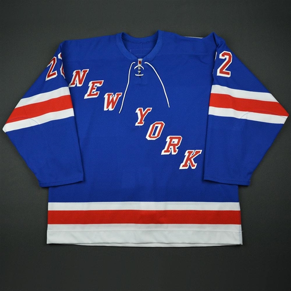 Kloucek, Tomas *<br>Blue NEW YORK Game-Issued, with 9/11 Ribbon<br>New York Rangers 2001-02<br>#22 Size:58