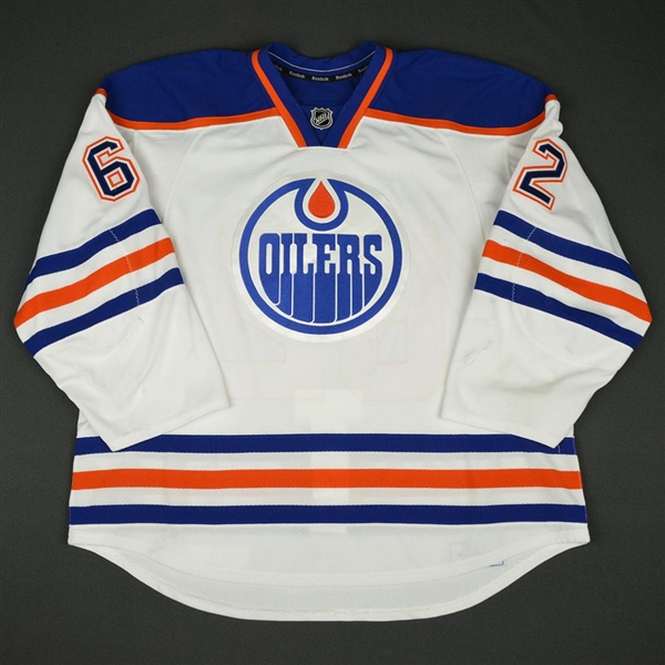 Gryba, Eric * <br>White Set 1 - Photo-Matched<br>Edmonton Oilers 2015-16<br>#62 Size: 58+