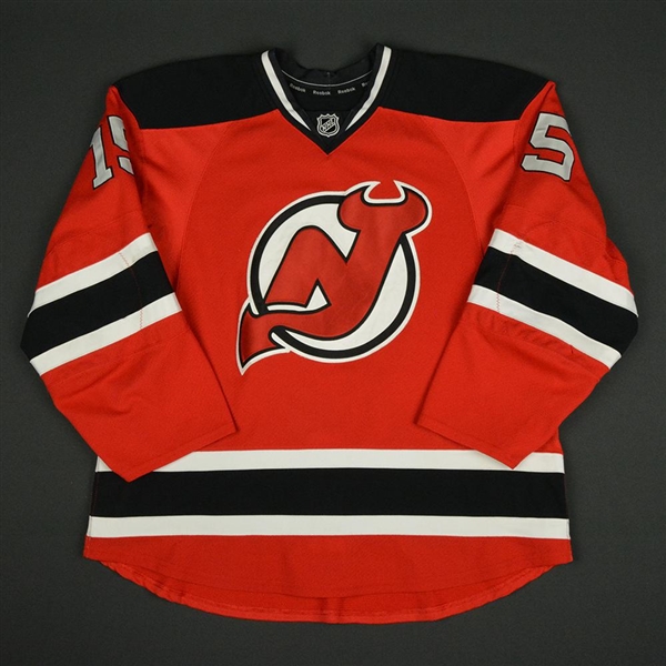 Boucher, Reid * <br>Red Set 1 - NHL Debut, 1st NHL Point and 1st NHL Goal  - Photo-Matched<br>New Jersey Devils 2013-14<br>#15 Size: 56