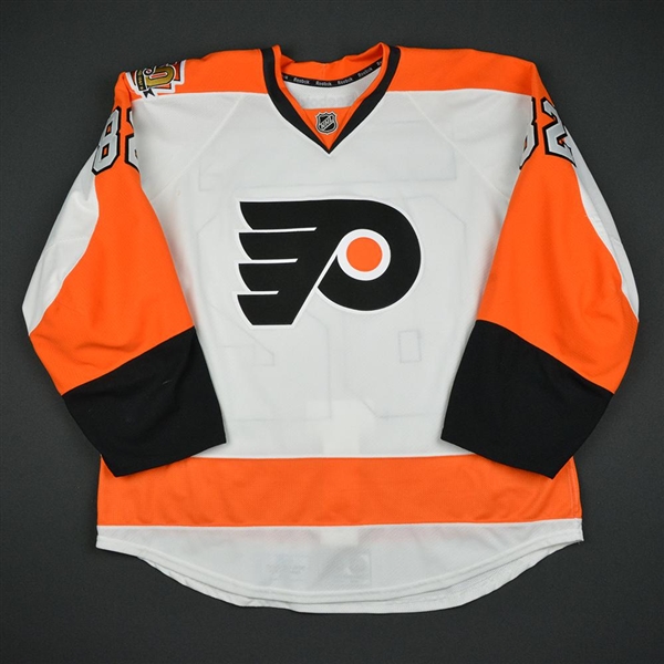 Bunnaman, Connor<br>White Set 1 w/ 50th Anniversary & Ed Snider Patches - Preseason Only<br>Philadelphia Flyers 2016-17<br>#82 Size: 56