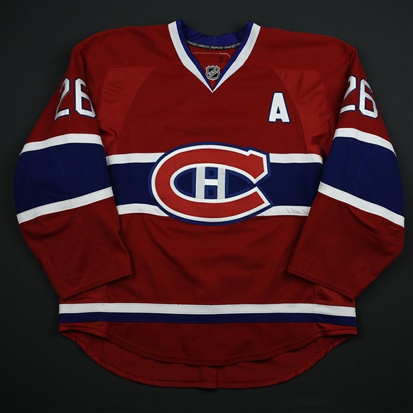 Gorges, Josh *<br>Red Set 2 - w/A - Photo-Matched<br>Montreal Canadiens 2013-14<br>#26 Size: 54
