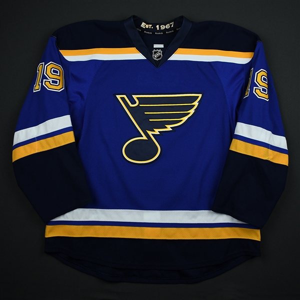 Bouwmeester, Jay *<br>Blue Set 2 - Photo-Matched<br>St. Louis Blues 2015-16<br>#19 Size: 58