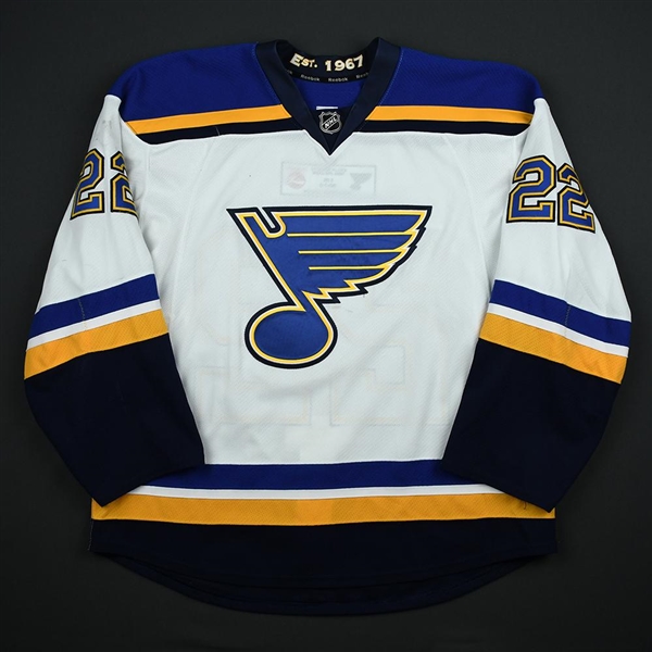 Shattenkirk, Kevin *<br>White Set 2 - Photo-Matched<br>St. Louis Blues 2015-16<br>#22 Size: 56