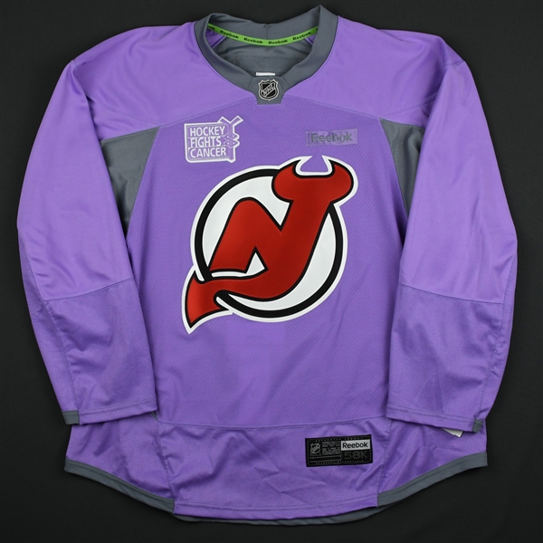 Blank - No Name or Number<br>Lavender Hockey Fights Cancer Warm-Up - CLEARANCE<br>New Jersey Devils <br> Size: 58+