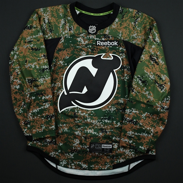 Blank - No Name or Number<br>Camouflage Military Appreciation Warm-Up - CLEARANCE<br>New Jersey Devils <br> Size: 52
