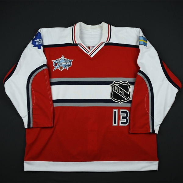 Sundin, Mats *<br>Red - World All-Stars - Autographed - Worn in the 1st period<br>NHL All Star 2000-01<br>#13 Size: 58