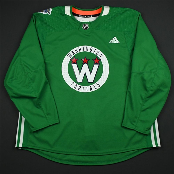 adidas<br>Green - Stadium Series Practice Jersey - Game-Issued (GI)<br>Washington Capitals 2017-18<br> Size: 58