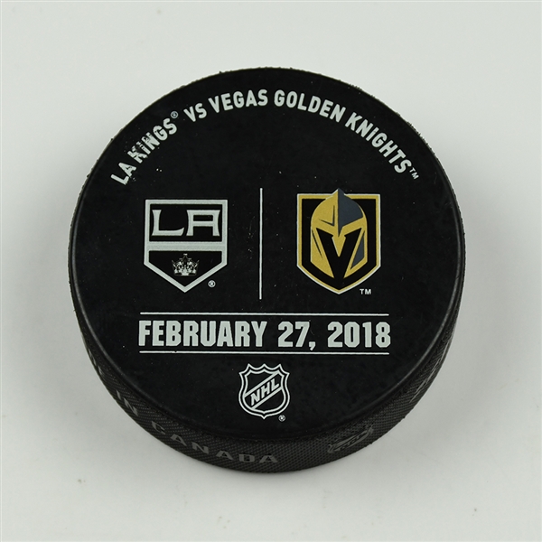 Vegas Golden Knights Warmup Puck<br>February 27, 2018 vs. Los Angeles Kings<br> 2017-18