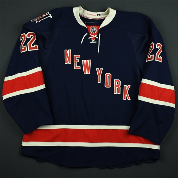 Boyle, Brian *<br>Heritage w/ 85th Anniversary Patch<br>New York Rangers 2010-11<br>#22 Size: 58+