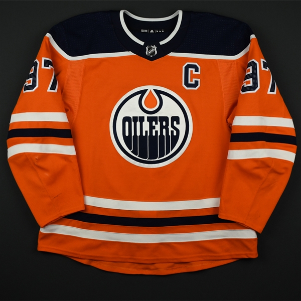 McDavid, Connor *<br>Orange Set 3A w/C<br>Edmonton Oilers 2017-18<br>#97 Size: 56