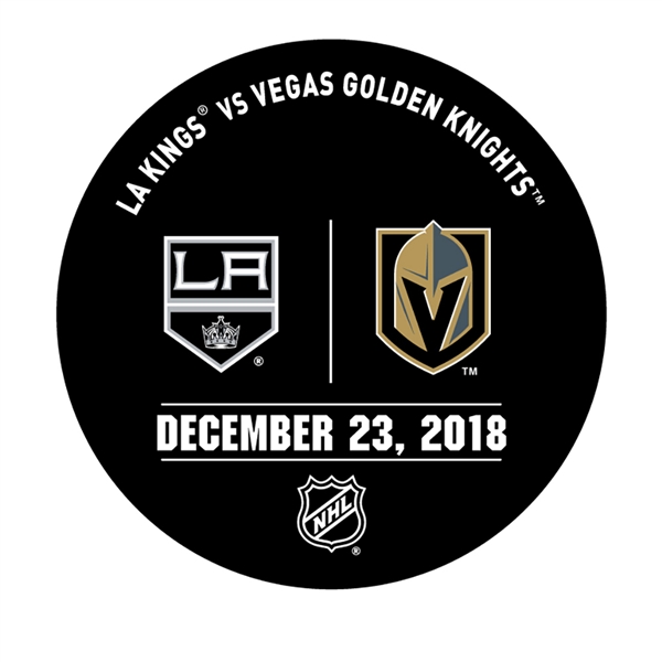 Vegas Golden Knights Warmup Puck<br>December 23, 2018 vs. Los Angeles Kings<br> 2018-19