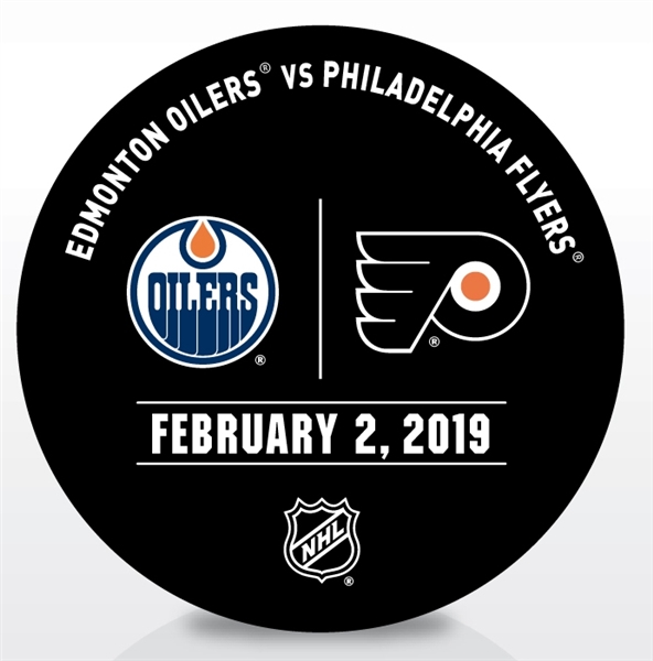 Philadelphia Flyers Warmup Puck<br>February 2, 2019 vs. Edmonton Oilers<br>Philadelphia Flyers 2018-19<br>56