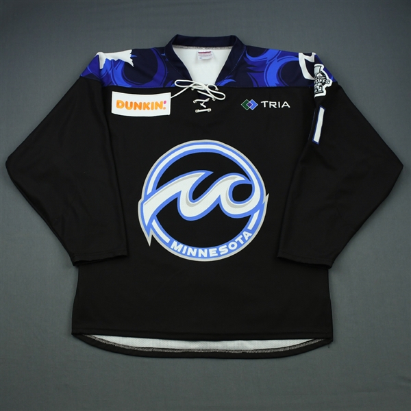 Schmid, Haylea<br>Black Set 2 / Playoffs w/ Isobel Cup Playoffs Patch (Game-Issued)<br>Minnesota Whitecaps 2018-19<br>#91 Size: LG