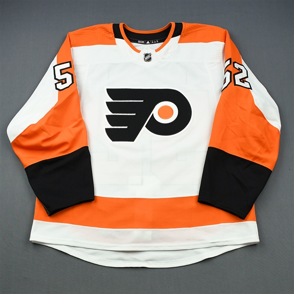 Carey, Greg<br>White Set 1 - Preseason Only<br>Philadelphia Flyers 2018-19<br>#52 Size: 54