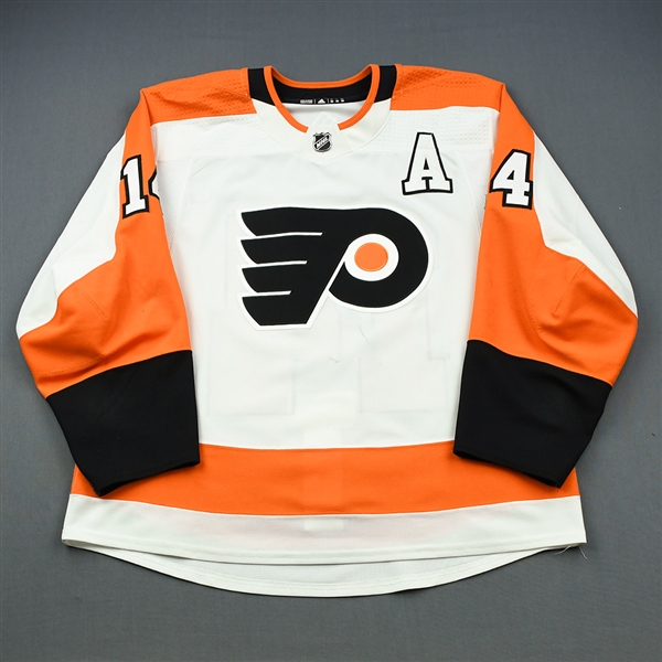 Couturier, Sean<br>White Set 2 w/A<br>Philadelphia Flyers 2018-19<br>#14 Size: 56