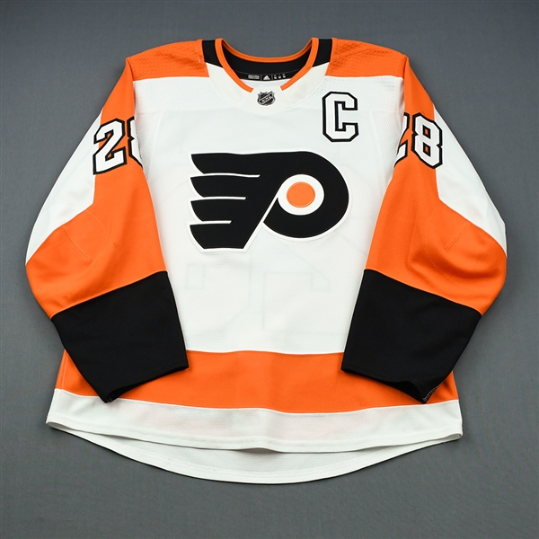 Giroux, Claude<br>White Set 2 w/C<br>Philadelphia Flyers 2018-19<br>#28 Size: 52