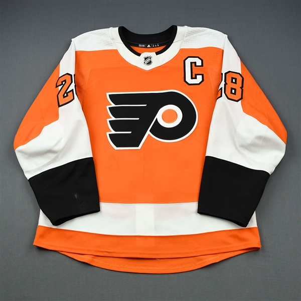 Giroux, Claude<br>Orange Set 3 w/C<br>Philadelphia Flyers 2018-19<br>28 Size: 52