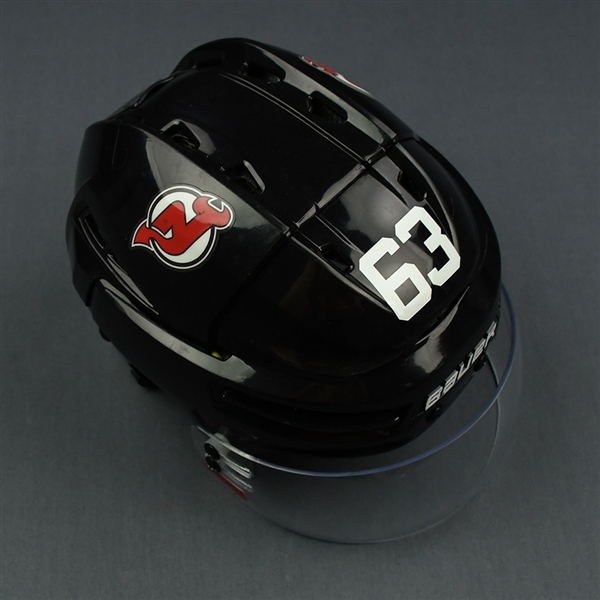 Bratt, Jesper<br>Black, Bauer Helmet w/ Bauer Shield<br>New Jersey Devils 2018-19<br>#63 Size: Medium